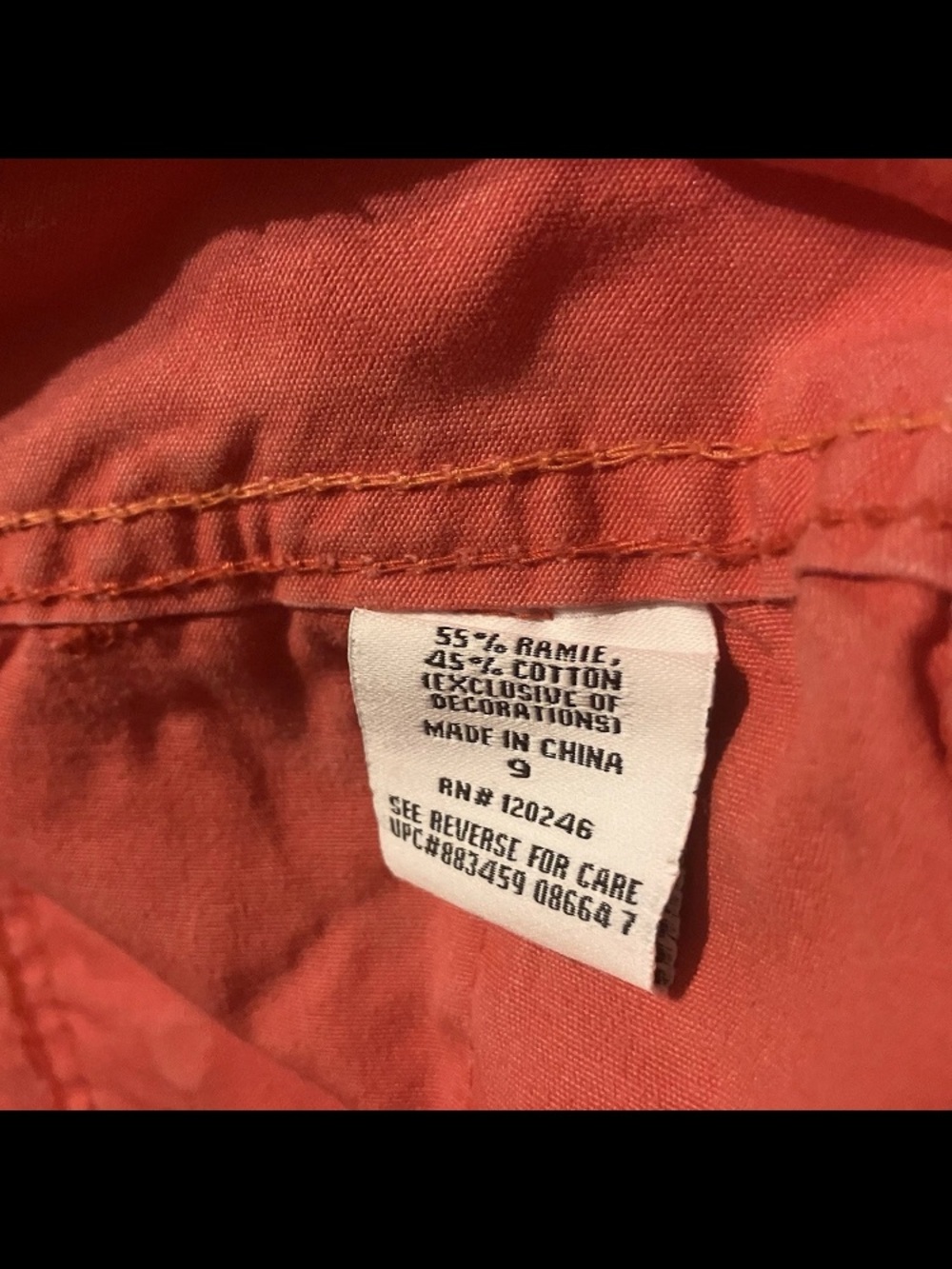 Bongo Size 9 Pink Low Rise Shorts Back Pocket Flaps Ramie Blend Y2K - Picture 3 of 8